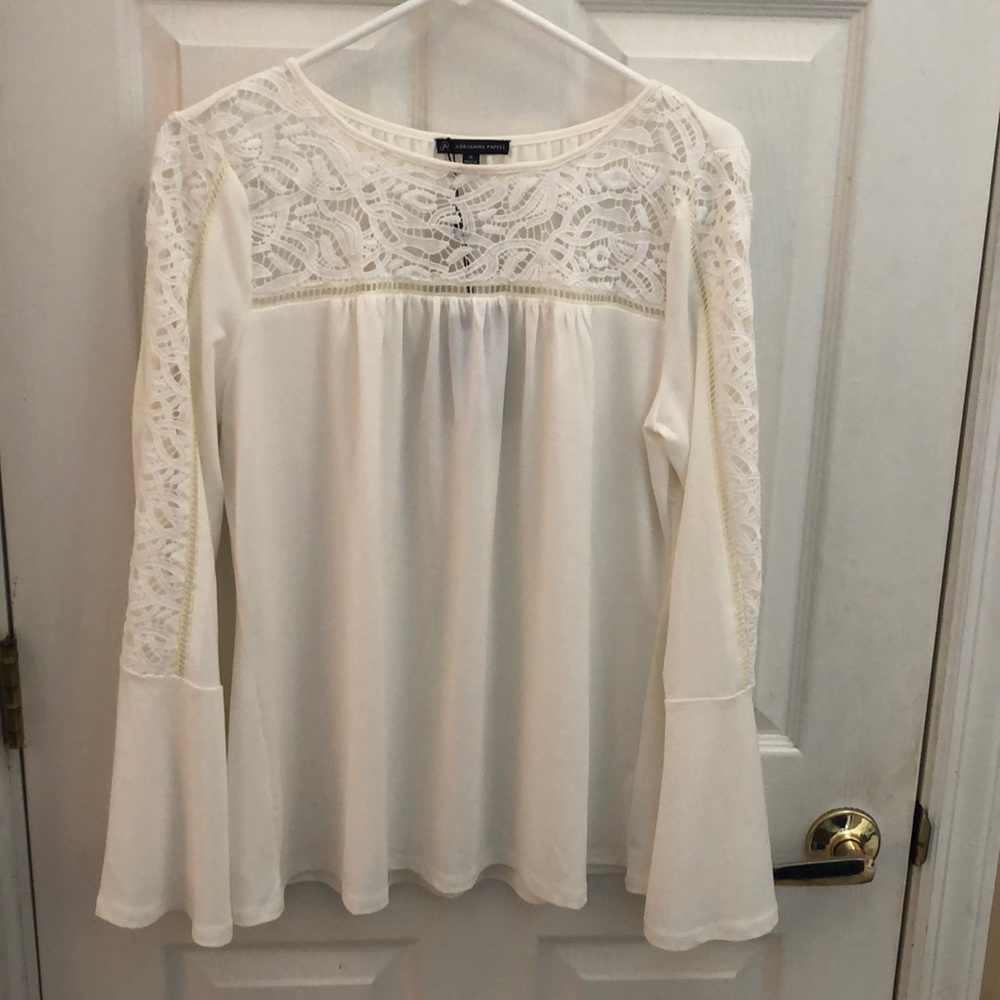 Adrianna Papell Blouse Tunic Sz Medium